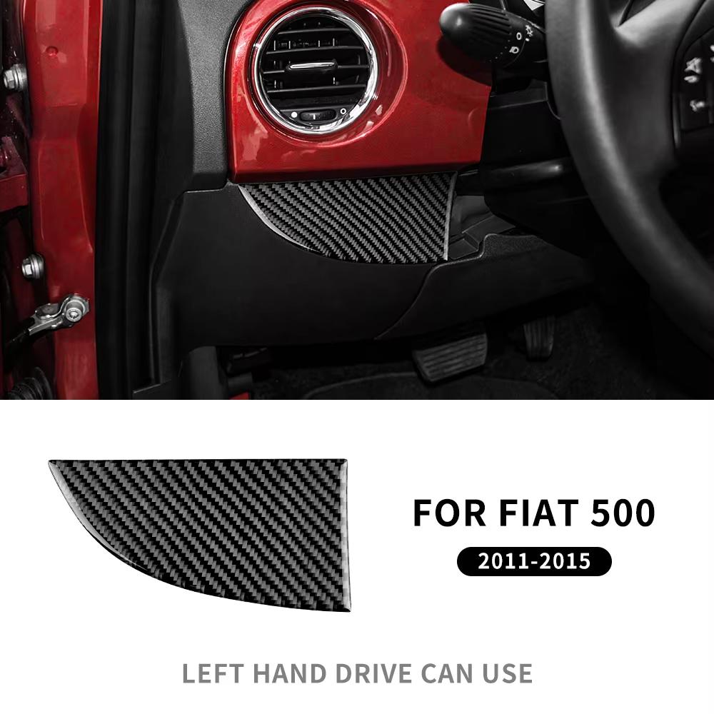 Real Soft Carbon Fiber For Fiat 500 Abarth 595 2016-2018 2019 2020 2021 2022 2023 Abarth 695 2017-2023 Car Main Driver Co-liopt.