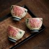 1 Pc Chinese Vintage Handmade Flowers Tea Cup Personal Household Tea Bowl Beauty Meditation Cup Travel Teaware Accessories