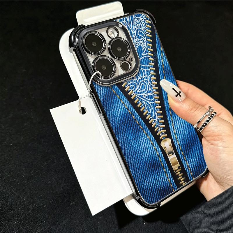 Retro Zipper Jeans Pattern Soft Phone Case For Xiaomi Poco X7 X8 Pro Max X6 X5 X3 F8 Ultra F7 M8 M7 M5S Redmi 15C 15A 15 14C 13C