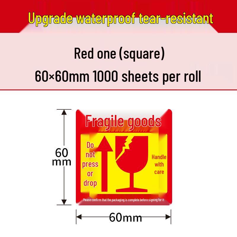 Fragile Handle with Care Adhesive Warning Label Sticker