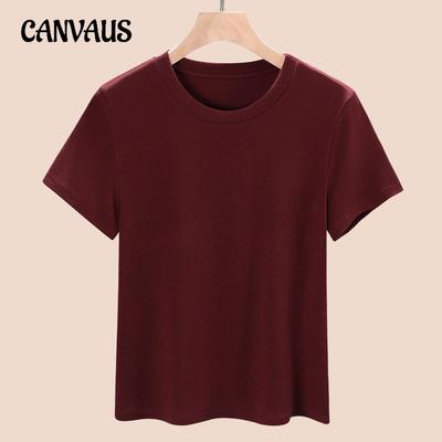 Top Base Sottile Estivo da Donna a Manica Corta Nuovo Snellente per le Spalle