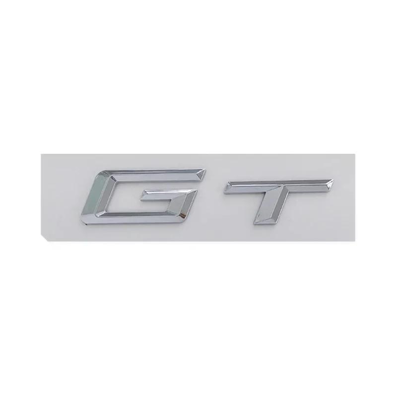 Chrome Black 3D Letters GT ABS Emblem for 5 3 Series 320d E36 320 C 400 650 530 F07 F34 G32 GT Car Trunk Badge Logo Sticker