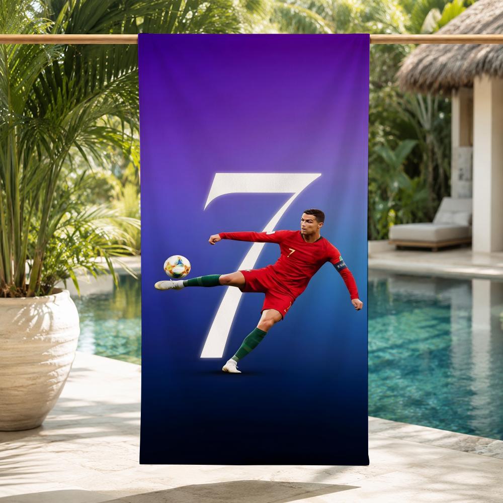 Cristiano Ronaldo Towel ultra-fine fiber quick drying absorbent towel, beach swimming vacation beach towel