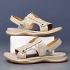 FashionNew Arrival Hot Sale Men's Sandals Non-slip Casual Leather Soft Slippers Dual-Purpose Open-toe Summer Shoes Versatile Half Drag
