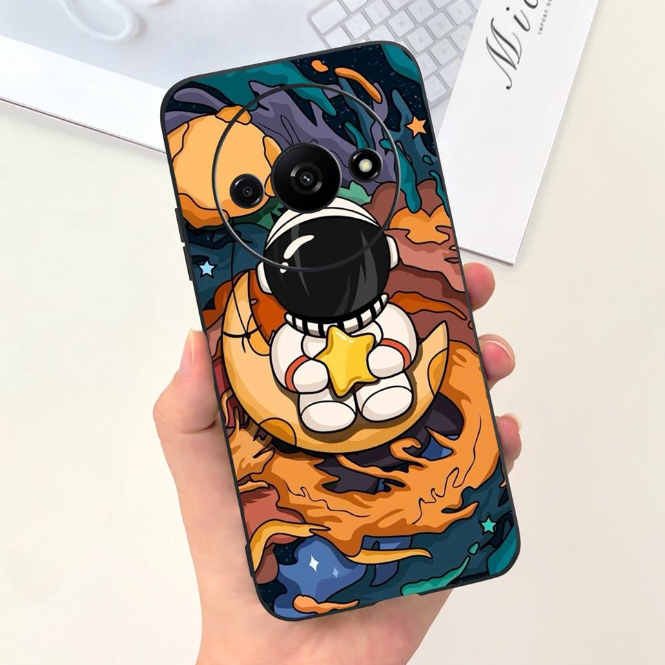 Rückseite für Xiaomi Redmi A3 4G Drachen Cartoon Tiere Cartoon Malerei Funda Etui für Xiomi RedmiA3 A 3 Weiche TPU Silikon Tasche
