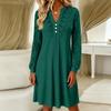 Women's Casual Color V-Neck Lace Hollow-Out Dress for Everyday Wear