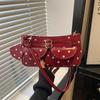 New Large Capacity Polka Dot Handbag Metal Buckle Leather Shoulder Bag Underarm Bags