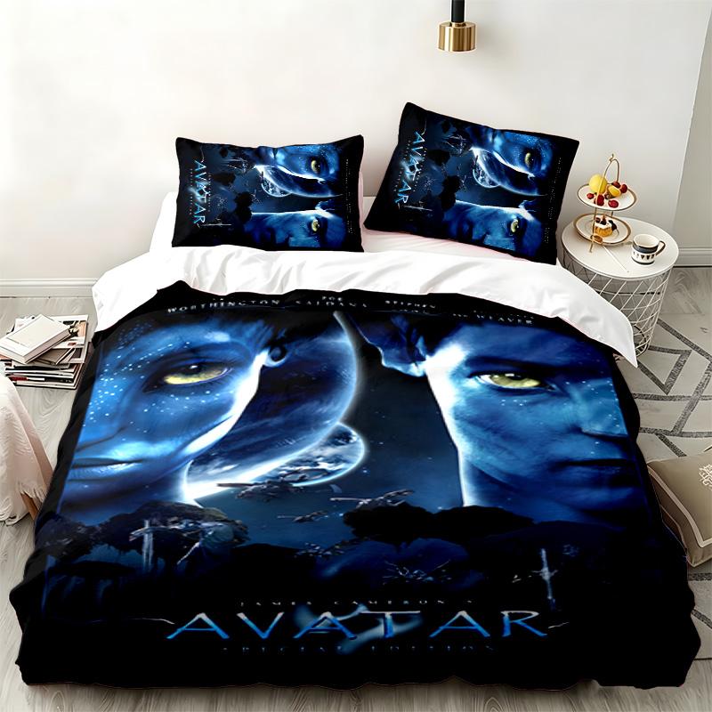 Ensemble 3 pièces Avatar Parfait pour la chambre à coucher Ensemble de literie confortable comprenant une housse de couette et deux taies d'oreiller Idéal pour un anniversaire ou Noël