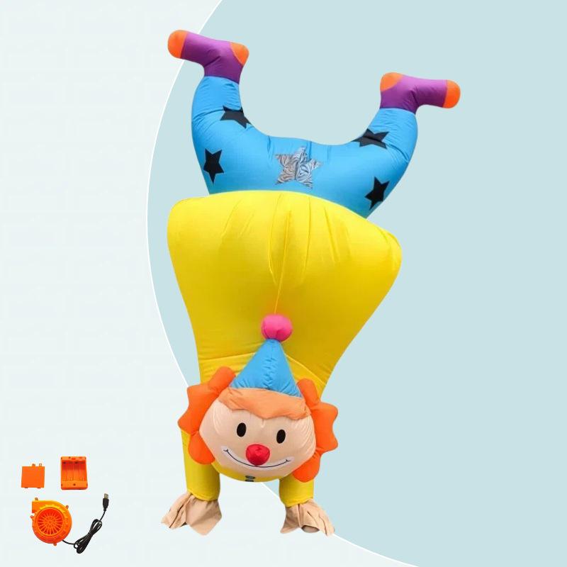 Funny Cartoon Clown Inflatable Costume for Halloween Party Performance