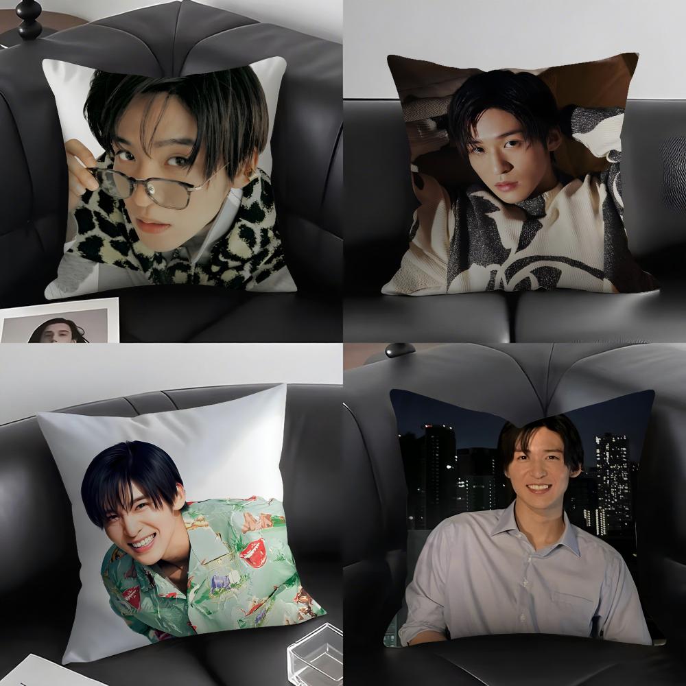 MMeguro RenN Actor Cushion Cover Pillowcase Ultra Soft Skin Friendly Fabric Cloud Like Comfort  Concealed Zipper