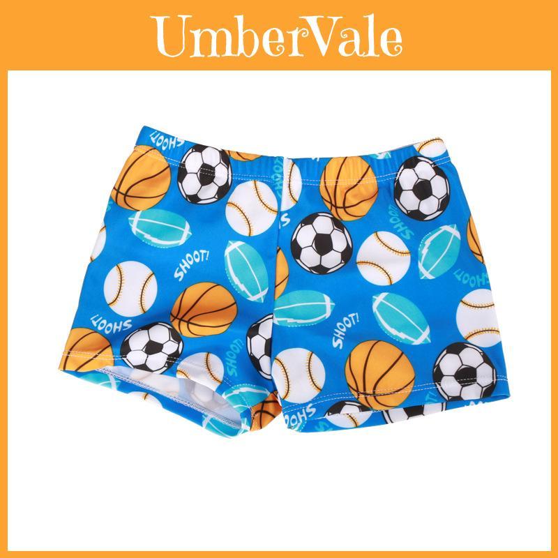 Premium Quality Children Kid Boys Cartoon Print Stretch Beach Shorts For Swimwear