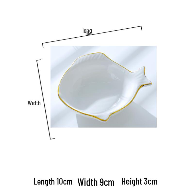 Europejski zestaw ceramicznych naczyń na przyprawy i sosy ze złotym rantem