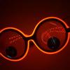 Runder Rahmen Leuchtende Brille Rotierende Augäpfel Partybrille Anime Neuheitsbrille Halloween Party
