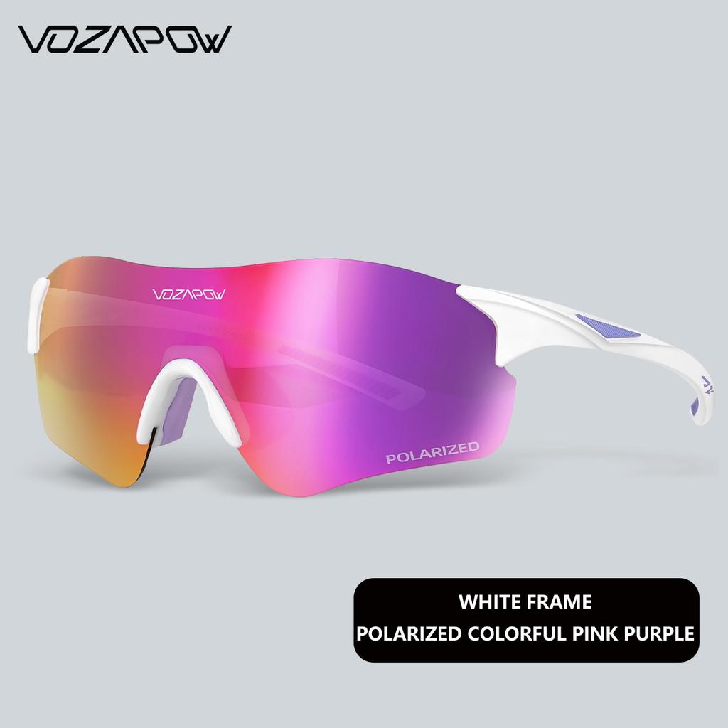 Vozapow Polariserade Cykelglasögon MTB Landsvägscykel Solglasögon HD-lins UV400 Solskydd För Körning Vandring Sportglasögon