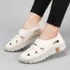 2025 popular hand-stitched women's shoes beef tendon soft-soled mother shoes flat-soled sandals single shoes casual shoes