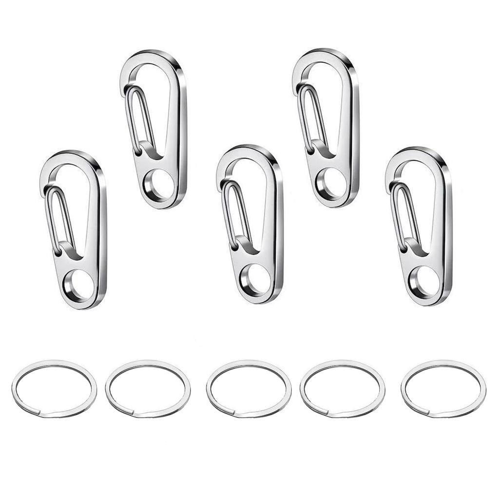 YINKE 5 Pieces Carabiner Mini Cup Hook Lightweight Stainless Steel
