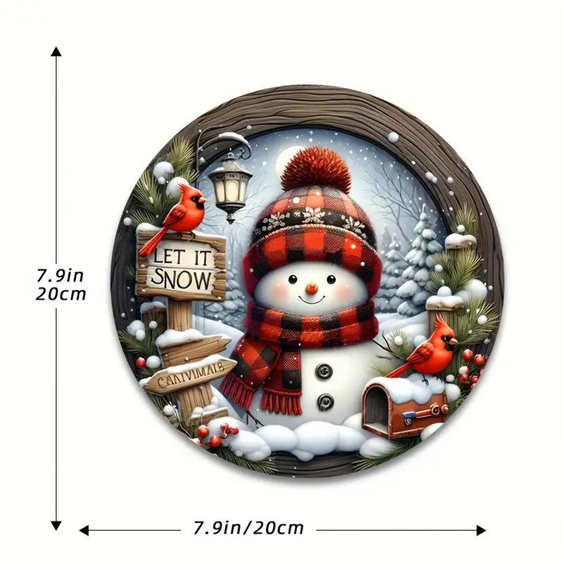 Christmas Snowman Santa Claus Acrylic Christmas Decoration Hanging Ornament Sun Catcher Pendant