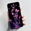 Weiche Hülle für LG K50S K40S Handyhülle LMX540HM LM-X540 LMX430HM LM-X430 Modischer Schmetterling Blume Schwarzer Silikon-Stoßfänger Abdeckung