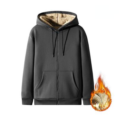Men's Oversized Winter Warm Clothing Thick Velvet Hoodies Loose Fashion Pullover Hooded Fleece Coat Casual Sweatshirts Jacket