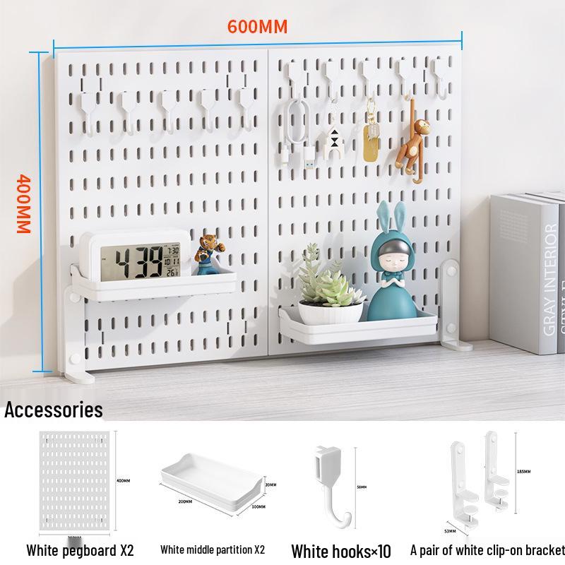 Pegboard Hooks & Baskets for Office, Home, or DIY Desktop Display