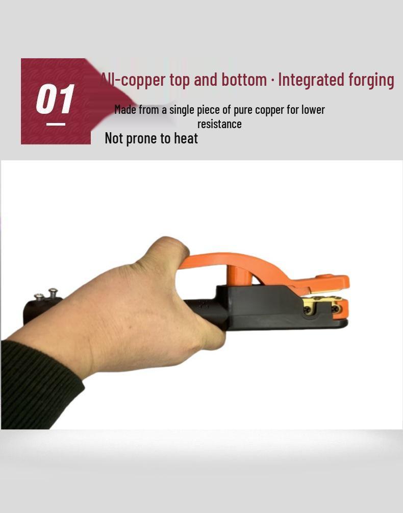 800W High-Power Double-Sided Copper Welding Holder - Anti-Scald, Thickened, Japanese Forged, High Temp Resistant