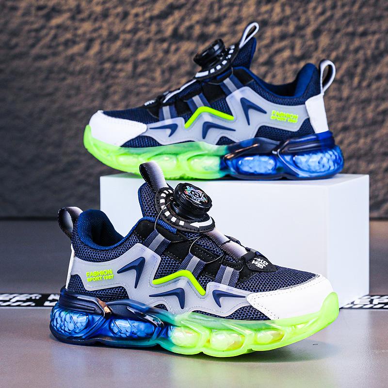 Casual shoes Boys, primary school students, middle school children, older children, sports shoes, rotating buckle Girls fashion casual shoes, breathab