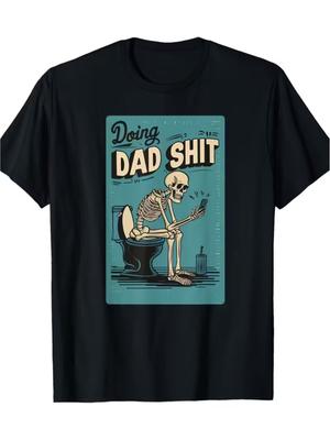 Doing Dad Stuff Skeleton T-Shirt - Humorous Everyday Graphic Tee