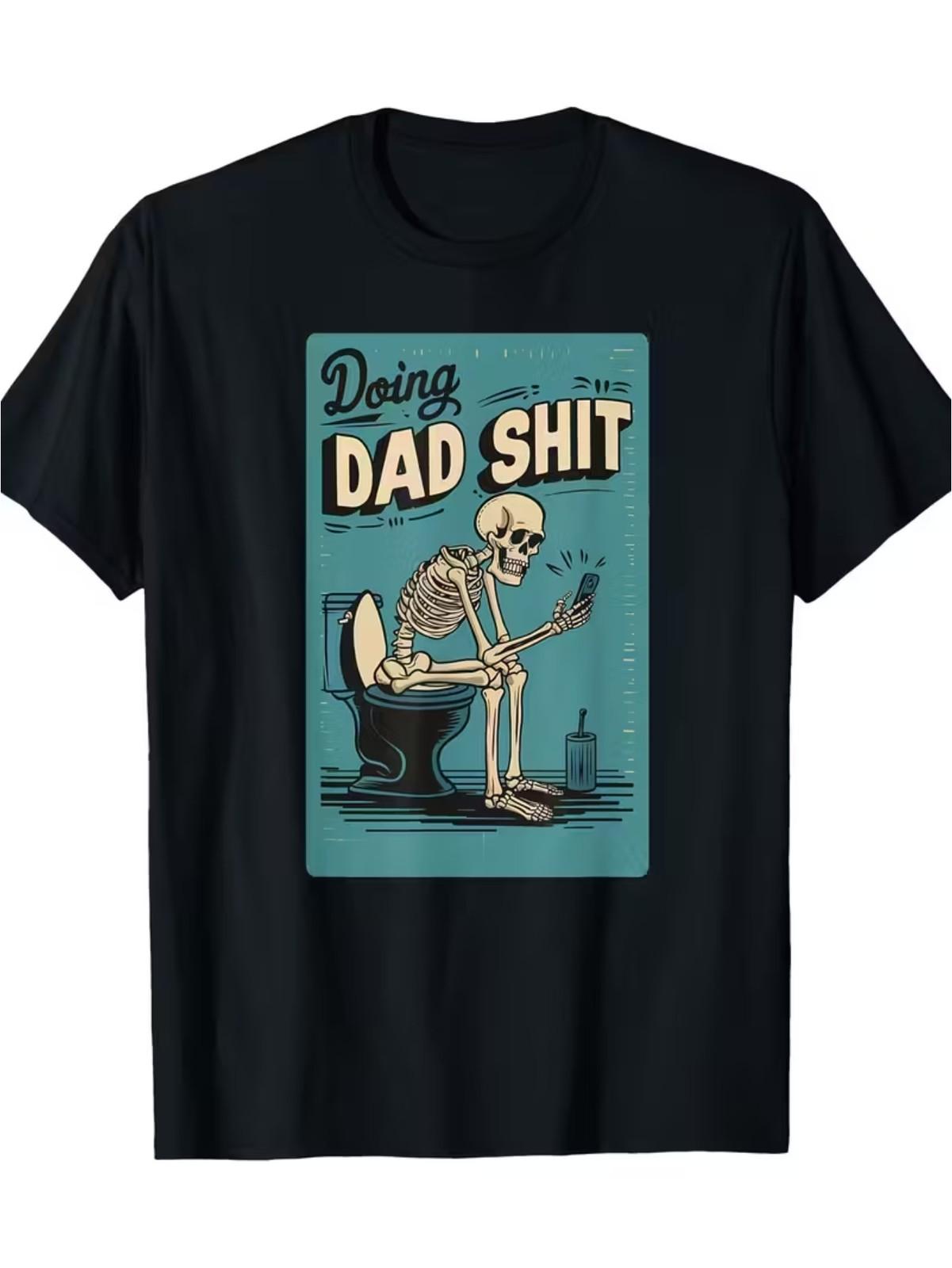 Doing Dad Stuff Skeleton T-Shirt - Humorous Everyday Graphic Tee S разноцветный