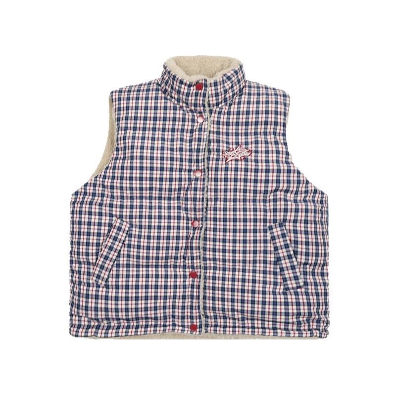 Retro Lamb Wool Double-sided Cotton Vest Jacket for Women Autumn and Winter New Thickened Warm Cotton Vest