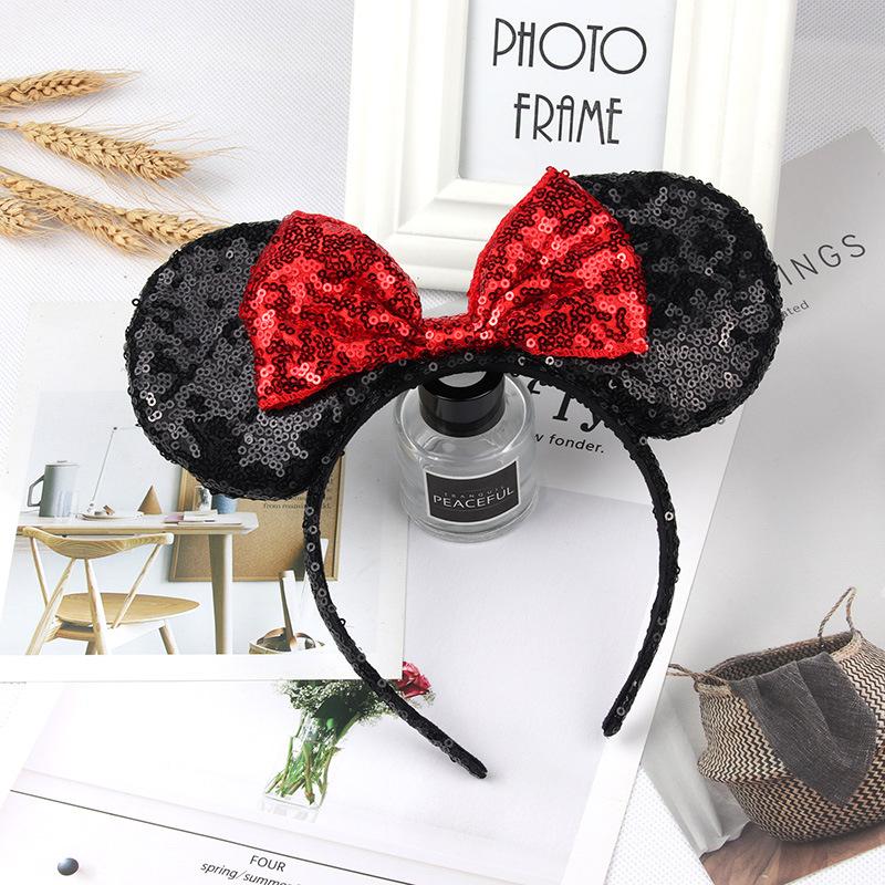 Sparkling Bow Headband for Adults and Children for Princess Photo Shoots and Amusement Park Hair Accessories