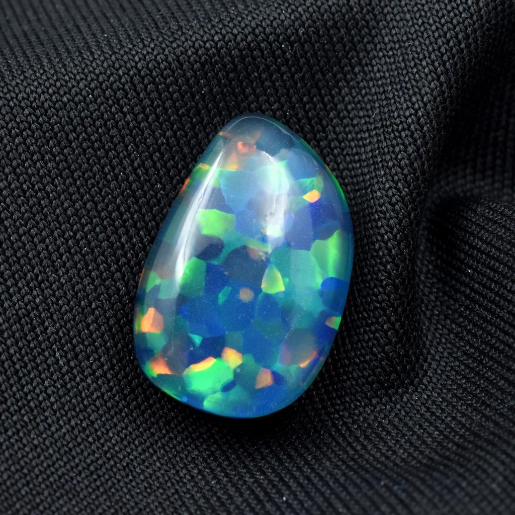 10.85 Carat Natural Multi-Color Doublet Opal Fancy Cut CERTIFIED Loose Gemstone