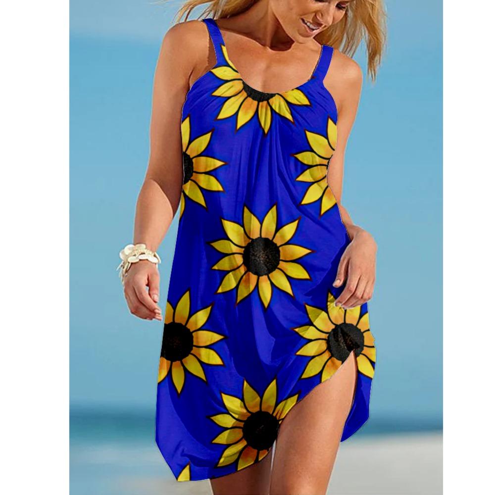 New Summer Fashion Women's 3D Printed Colored Gradient Pattern Wide Edge Strap Beach Skirt Sexy Slim Fit Star Skirt
