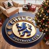 Chelsea F.C Pattern Round Rug, Indoor/Outdoor Mat, for Picnic, Gameroom, Bedroom, Office, Living Room, Home Decor Carpet, Birthday Gift