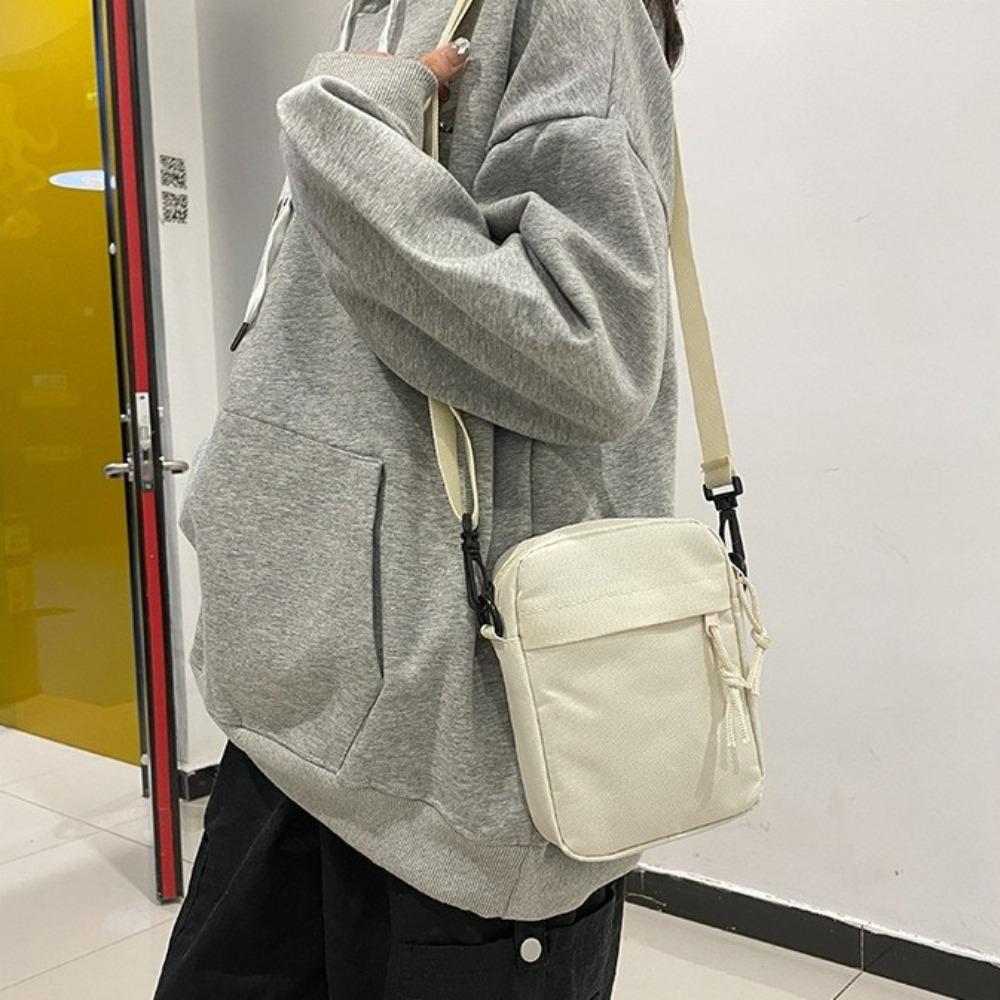 Korean Style Men Shoulder Bag Oxford Simple Phone Bag Fashion Canvas Crossbody Bag  Men