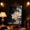 Pearl Painting Kit White Lotus Flowers Theme Frameless Handicraft DIY Bedroom Decoration Living Room Wall Art Room Decoration Art Craft Decoration