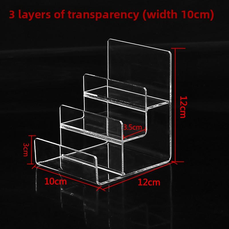 Acrylic Display Stand Multi-layer Step-shaped Wallet Holder Mobile Phone Case Holder Leather Clip Stand Transparent Base