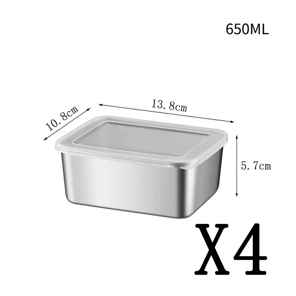 

Stainless Steel Bento Box Metal Lunch Box Food Storage Containers Metal Lunch Container, Lockable Clips to Leak Proof, Reusable