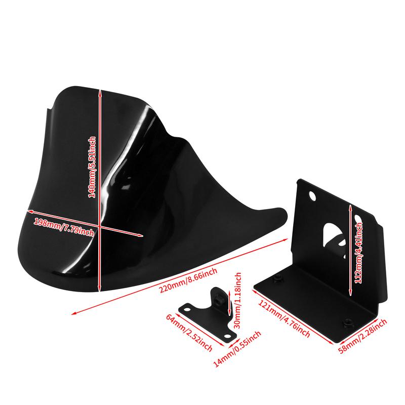 Motorcycle Front Bottom Spoiler Mudguard Air Dam Chin Fairing Black For Harley Sportster XL 883 1200 Super Low Custom 2004-2022