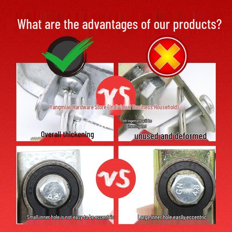 Poulie en fer d'angle pour arrosage de serre avec roulement à œillet et chariot à roues