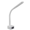 LED Schreibtischlampe 3 Stufen Dimmung Augenschutz Weicher Silikonarm LED Anzeige Wecker Schreibtischlampe