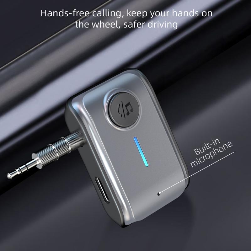 Wireless Bluetooth 5.3 Receiver Adapter 3.5mm Jack Audio Transmitter TF Card AUX Handsfree Call For Car Radio Mp3 Player