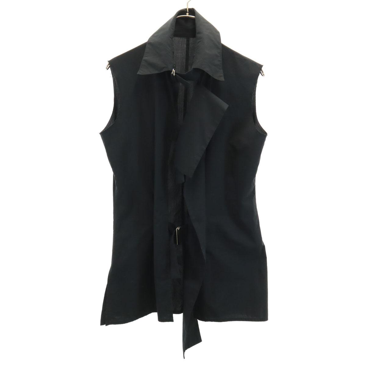 

Yohji Yamamoto сделано в Японии Рубашка без рукавов 2 черная Женская Б/У