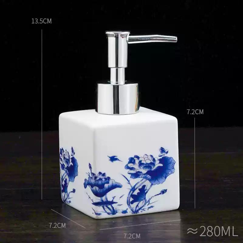 

Hand sanitizer press bottle Hotel ceramic lotion bottles Shampoo and shower gel bottled separately Press type empty bottles