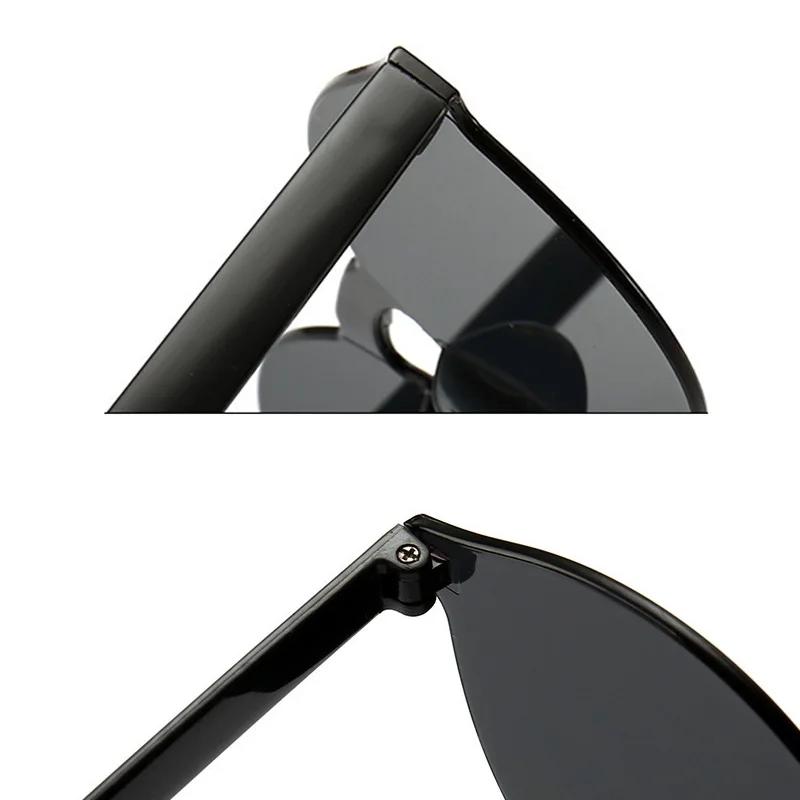 Oval Shape Sunglasses Women Rimless Frame Tint Clear Lens Colorful Sun Glasses Female Red Pink Yellow Shades Travel