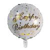 50Pcs/lot 18inch English Happy Birthday Aluminum Foil Balloon Round Helium Balloon Kids Birthday party decoration Air Golobs