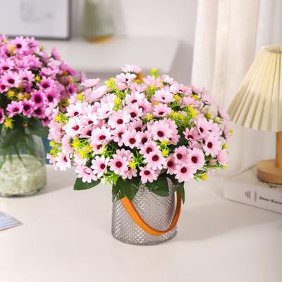 3 Pcs Real Touch Artificial Daisy Flowers Fake Bouquet for Home Decorations Simulated Flowers Faux Floral Daisy Bouquet Pack for Decor