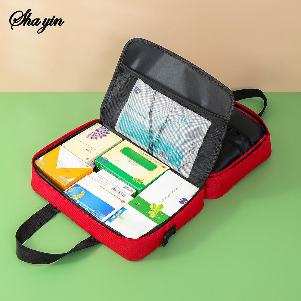 High-Capacity First Aid Kit Travel Medicine And Medication Storage Bag Oxford Cloth Medicine  Organizer Box Emergency Survival