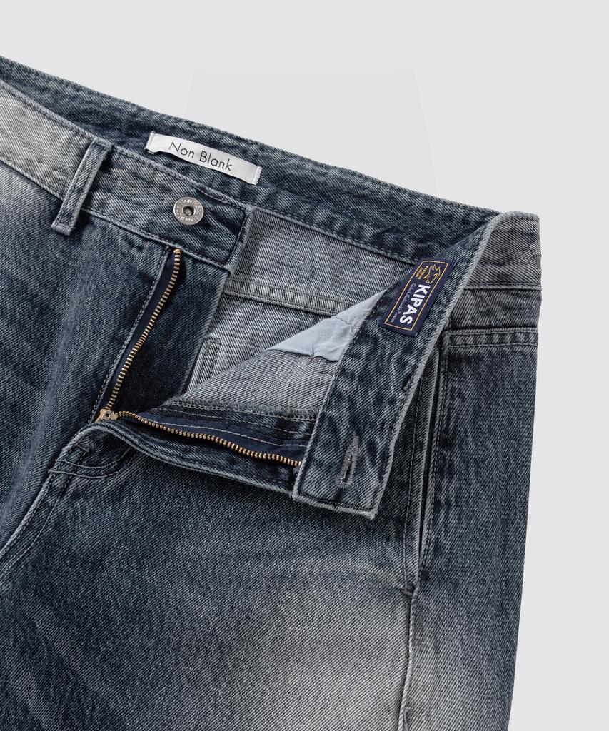 NONBLANK Curved Washed Denim Pants_Blue