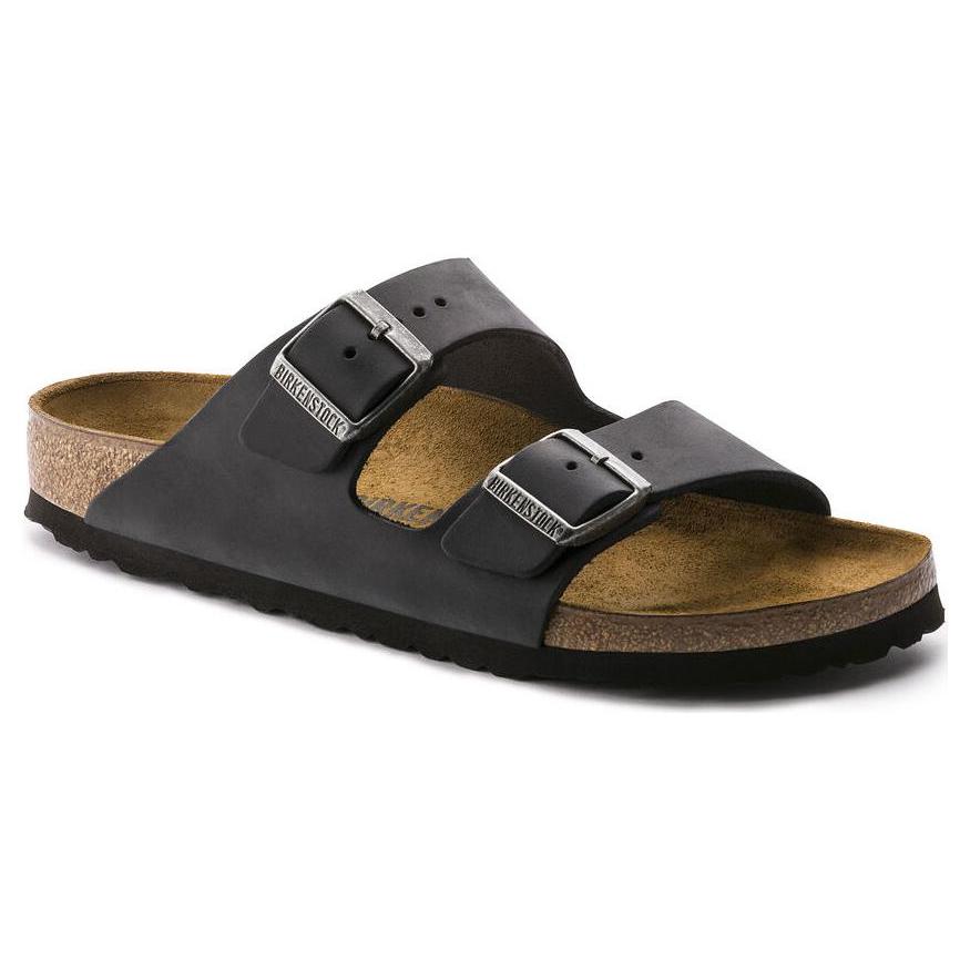 Birkenstock Arizona Slip Resistant Slide Slippers Unisex Black Regular 0552111