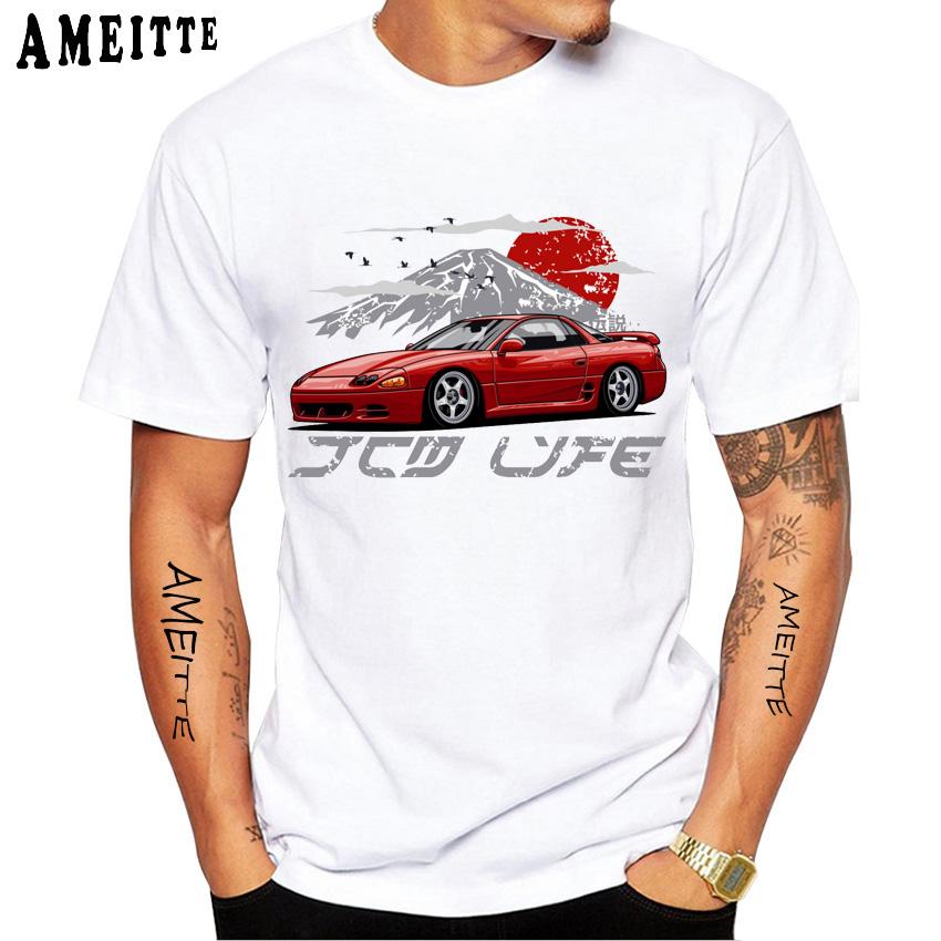 Sommer Herren Kurzarm JDM Life 3000GT GTO Klassisches T-Shirt Legende Drift König Auto T-Shirts Junge C